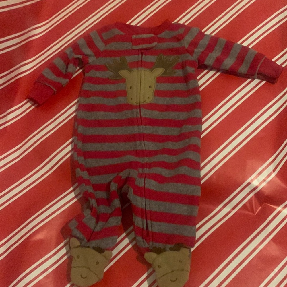 Cute Moose Feet Pjs Baby 0-3
